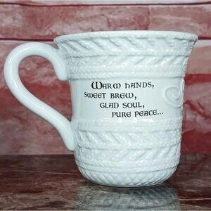 Abbey Press Sweater Coffee Mug 12oz Celtic Warm Hands Sweet Brew Blessings